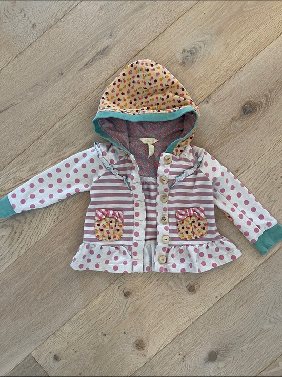 Matilda Jane Other - Matilda Jane Polka Dot & Stripe Hooded Jacket   Size 18-24 months
